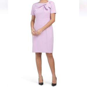 LONDON Times Bow New Scuba Crepe Sheath Dress